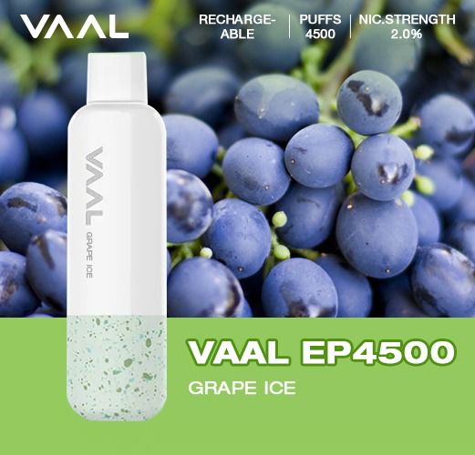 VAAL Rechargeable Disposable 4500 Puffs Rechargeable.